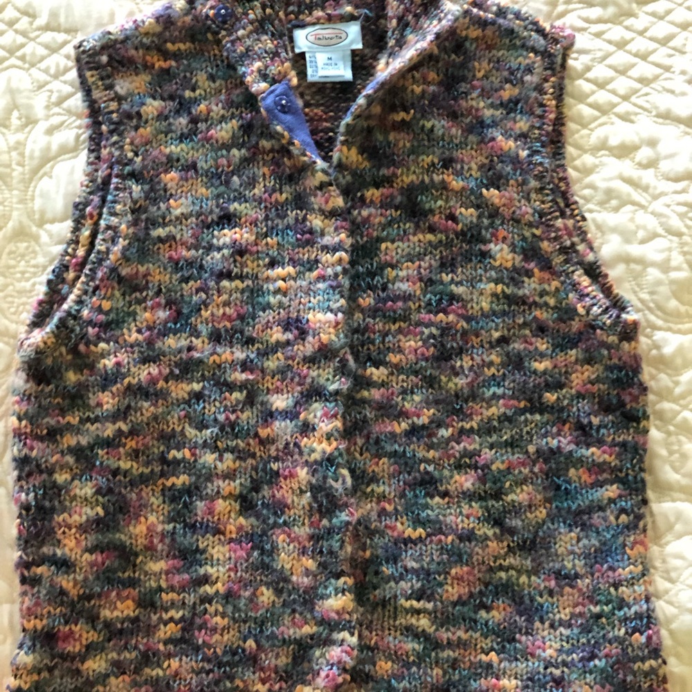 Sweater Vest multi Colored Gorgeous Talbots Medium